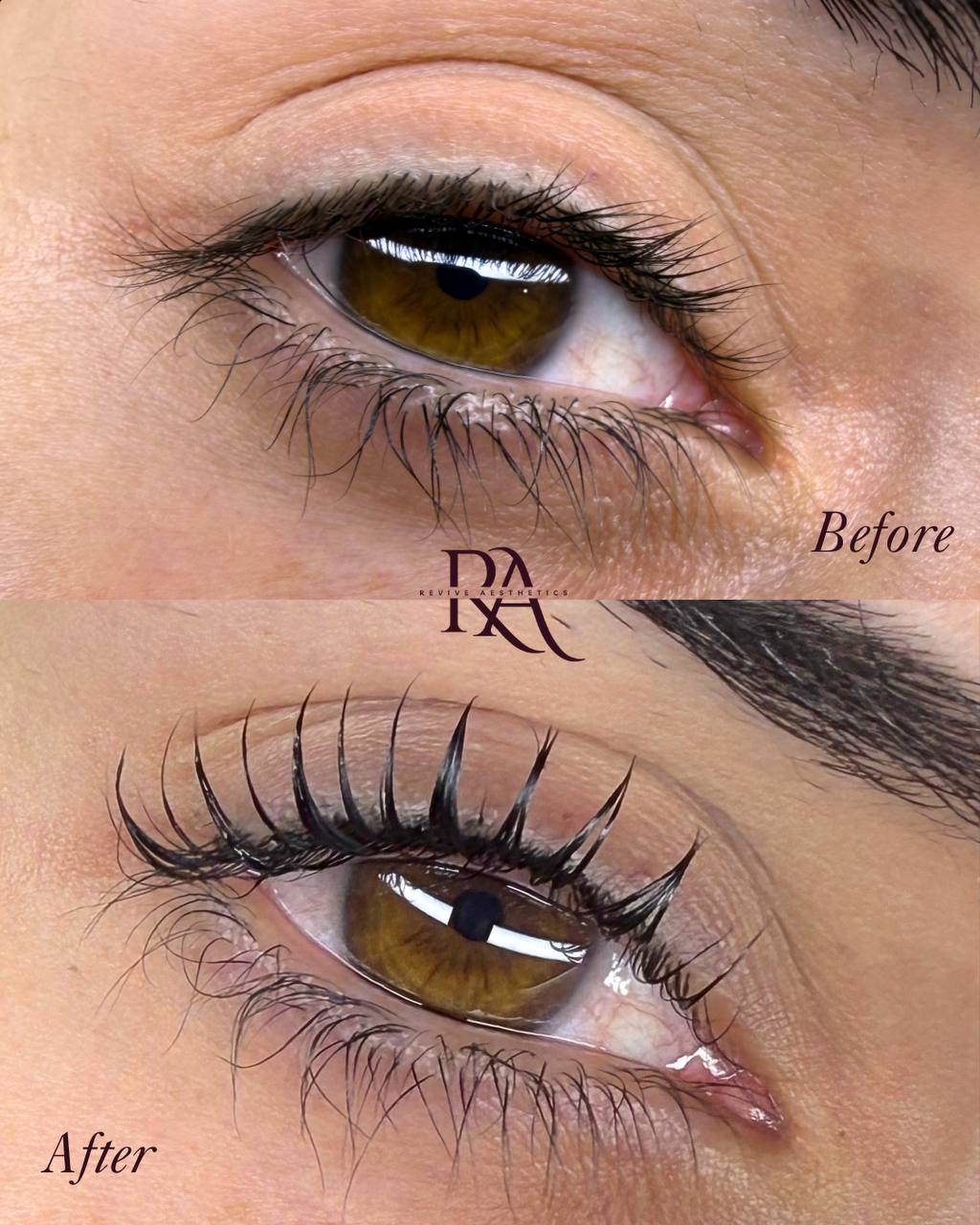 Korean lash lift before and after — Revive Aesthetics Adelaide